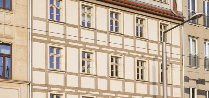 Dresden, Stadtteil Vorstadt Friedrichstadt, Fachwerhaus aus der Barockzeit