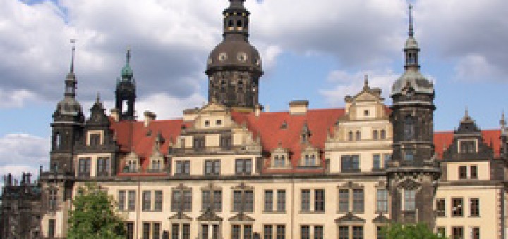 Dresden, das Residenzschloss mit dem Hausmannsturm