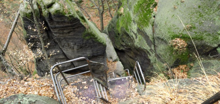 Sächsische Schweiz, Eisenleitern im Affensteinmassiv